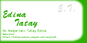 edina tatay business card